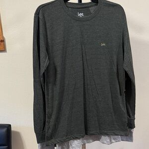 Lee Youth Size Forest Green Long Sleeve Shirt -Multipack of 2 pieces.